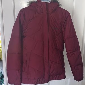 Columbia Maroon puffer Winter Coat